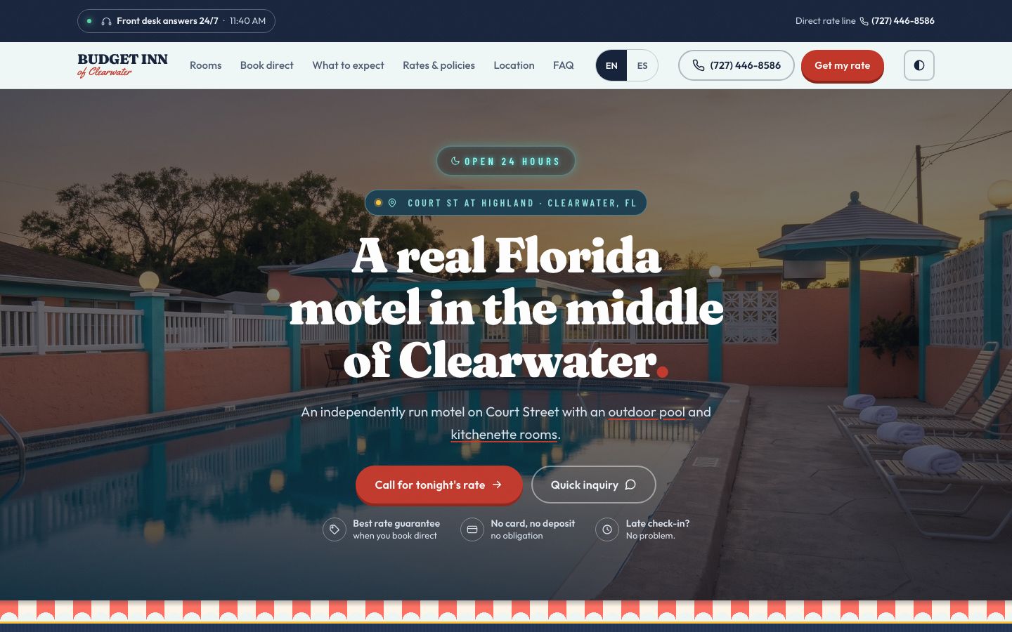 Budget Inn of Clearwater's home page